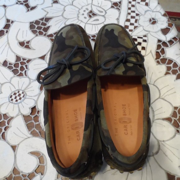 New The Original Car Shoe Men\'s Green Suede Printed Camouflage Size US 6.5 main image 10